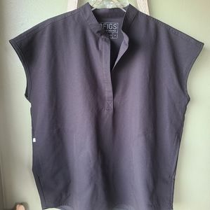 Figs Black Rafaela Scrub Top